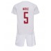 Danmark Joakim Maehle #5 Replika Babykläder Borta matchkläder barn VM 2022 Korta ärmar (+ Korta byxor)